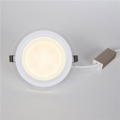 China Hotel / House / Meeting Room New Design Round Shape Recessed Glass Led Ceiling Panel Light for sale