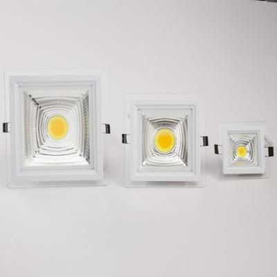 China Slim Led Square Of Hotel / House / Meeting Room Glass Factory Panel Lights 5w 12w 18w Lead Glass Panel Light for sale