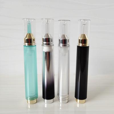 China 15ml Cosmetic Packaging Pump Bottle Plastics Oil Dropper Essence Syringe Bottle Eye Cream Eco-friendly Luxury Airless Containers for sale