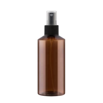 China 50ml 100ml 150ml 200ml 500ml Eco-friendly Top Selling Dark Green Amber PET Shoulder Sprayer Plastic Oblique Bottles for sale