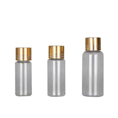 China Hot Selling 5ml 8ml 10ml 15ml 20ml 30ml Metal Cap Bottle Plastic Transparent PET Eco-friendly Cosmetic Bottle for sale