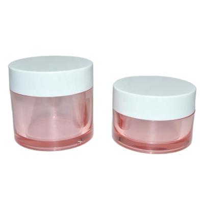 China Eco-friendly 30g 50g factory direct sales all kinds of PET rose plastic jar with white cover for sale