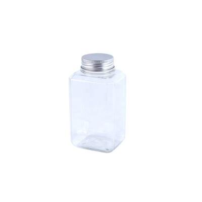 China 300ml 500ml Eco-friendly Plastic Rectangular Disposable Juice Bottle PET Beverage Transparent Milk Tea Bottle for sale