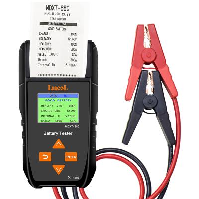 China Newest Version MDXT-680 Color LCD Display Battery Testers With TFT Color Screen Car Battery Tester for sale