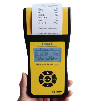 China 12V 24V Auto Battery Tester With Printer Load Diagnostic Testers For All Cars Micro 300 for sale