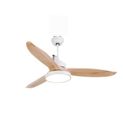 China Real Modern Simple Wooden Decorative Ceiling Fan Ceiling Fan Remote Control Fancy Light for sale