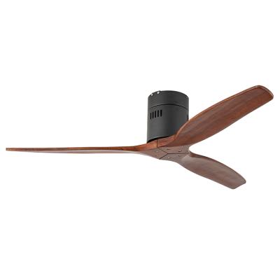 China Positive Reverse Function 2020 Made in China Wood Blades DC Ceiling Fan Low Power Consumption Solid Wood Ceiling Fan for sale