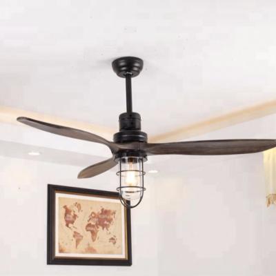 China Indoor Revealing Ceiling Fans Simple Modern European Style 3 Real Wood Blades With Light for sale