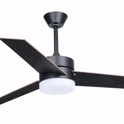 China Modern simple modern metal and plywood ceiling fans with smart lamp for air cooling for sale