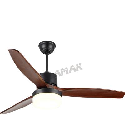 China Factory direct promotion hotel decorative glass light fan antique natural wood DC control ceiling light with fan for sale