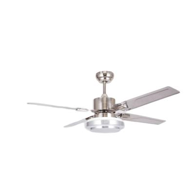 China Hotel China Factory Price 4 Pcs Blades Lighting Ceiling Fan Lamp DC/AC Variable Remote Control Motor for sale