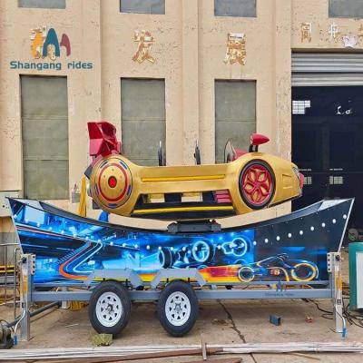 China Entertainment Amusement Park Kids Flying Car On Trailer Ride for sale