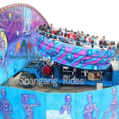 China Super Mobile Metal Amusement Park Tadaga On Trailer For Play Ground for sale