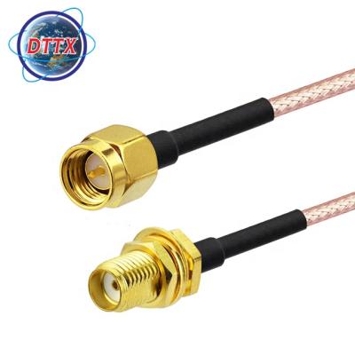 China Sma Antenna Rg316 Cable: Connector 1 Sma Male Straight, Connector 2 Sma Female Straight Bulkhead 10cm or Customization for sale