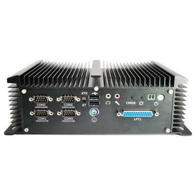 China Fanless LPT PS/2 System Fanless Mini Computers Win 10 Industrial PC (Barebone pro/Linux Ubuntu Intel J1900 VGA HD 2LAN 6RS232 8USB GPIO system) for sale