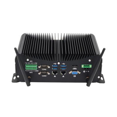 China 10th Gen Industrial Fanless System Mini Computer i7 10510U i5 10210U Rugged PC 6*COM 2*Lans 8*USB GPIO LPT VGA 4G WiFi for sale