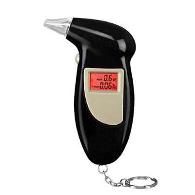 China ABS Plastic Portable Lightweight Alcohol Tester Detector Breath Analyzer With Key Chain for sale