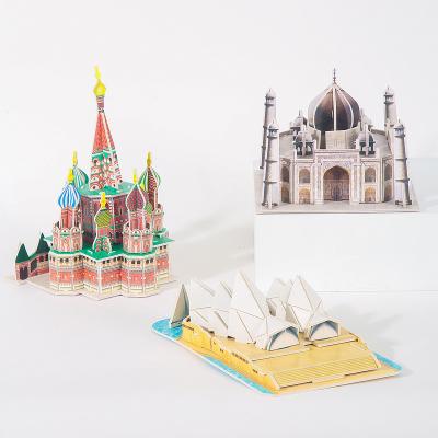 China 2021 Cartoon Toy Hot Sale 3D Puzzle Model Handmade Diy-Paper Hand-Assembled Preschool Educational Toy Puzzle Foto 3d Puzzles Child for sale