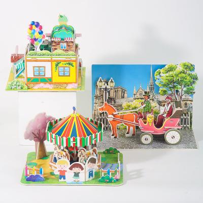 China Bestselling Big Size 3d Q.I. Puzzle Children Hand-assemble Jigsaw Board Puzzle For Children 3d Diy Paper Puzzle 1890 for sale