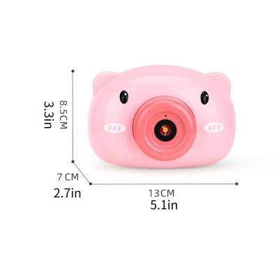 China Swine Bubble Camera ABS Cartoon Shape Automatic Bubble Blowing Toy Children's Exquisite Bubble Blowing Machine for sale