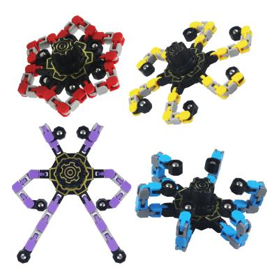 China Shantou Toy Gyro Decompression Supporting Fingertip Gyro Children's Toy Deformation Mech Chain Gyro In Other Toys & Hobby OEM for sale