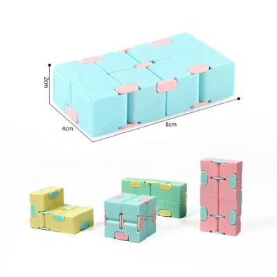 China 2021 New Style ABS Magic Cube Finger Moving Person For Adults And Children Maze Toy Infity Cube Corner Magic Cube Four Square for sale