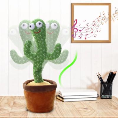 China New Cotton Cactus Singing Dance Decoration Electronic Dancing Gift For Children Talking Cactus Plush Toy Interactive Toys For Children for sale