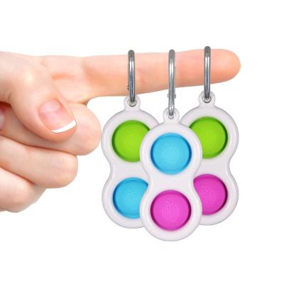 China Silicone Most Popular Mini Push Bubble Fidget Toy Silicone Strawberry Toys Key Chain Feel Very Good Push Bubble for sale