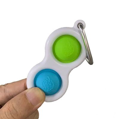 China Wholesale Silicone Hand Toys Push Toy Autism Relaxing Nervous Person Bubble Key Chain Charms New for sale