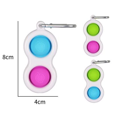 China Silicone Factory Directly Relaxing Balls Play Push Bubble Key Chain Other Educational Toys for sale