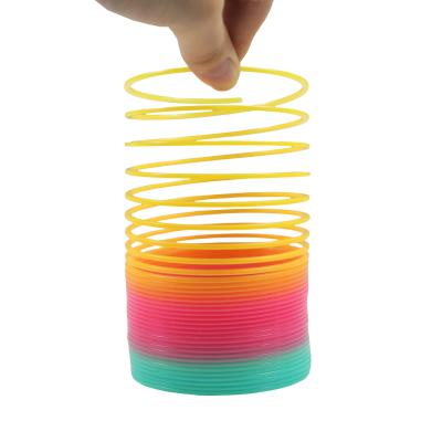 China 2021 Most Popular Large Rainbow Circle Rainbow Kids Toy Funny Toy Plastic Elastic Ring Rainbow Circle 181 for sale