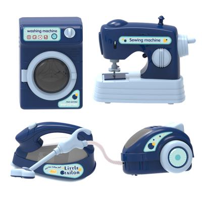 China Plastic Mini Washing Machine Children's Play House Toy Home Appliance Electric Toy Set Pretend Play Set Electric Toys for sale