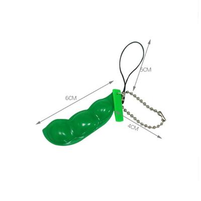 China Wholesale Big Discount Price Silicone Pea Peanut Extrusion Toys Pea Soybean Key Chain Toys for sale