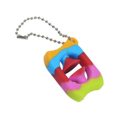 China Silicone Anti Stress Finger Hand Grip Reliever Wiggle Toy Adult Child Color Carpal Expander Decompression for sale