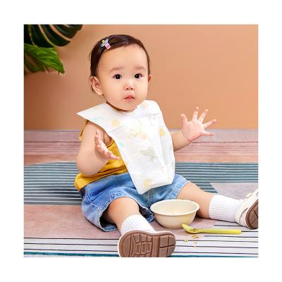 China Non Woven Fabric Custom Printing Non Woven Fabric Disposable Leakproof Baby Bibs for sale