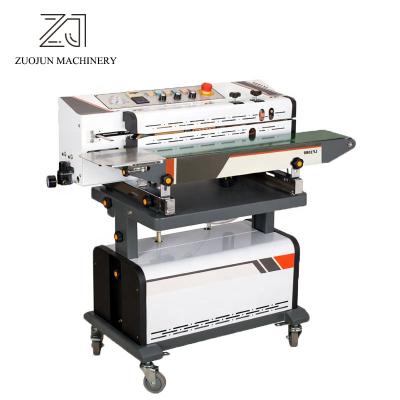 China IF-1080 food type new design continuous strip plastic bag sealing machine with air suction air filling for sale