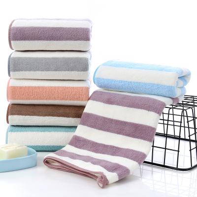 China Sustainable Cheap And High Quality Strong Water Absorption Coral Fleece Microfiber Bath Towel for sale