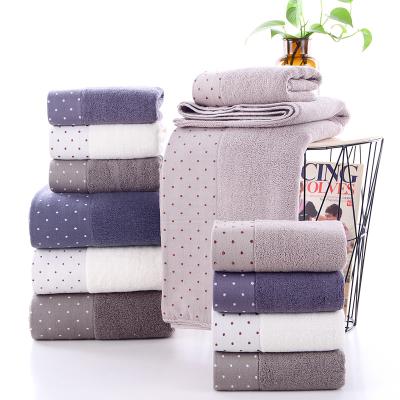 China Soft absorption China Factory Good Quality Printed Hotel Towels Bath 100% Luxury Cotton Towel for sale