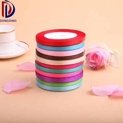 China Wholesale 3/8 Inch Recyled Custom Printed Logo Polyester Satin Ribbon for sale