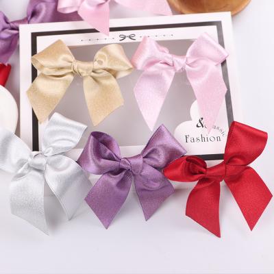 China Wholesale Custom Recyled Glitter Sparkle Polyester Grosgrain Ribbon Bow Set Box For Decoration for sale