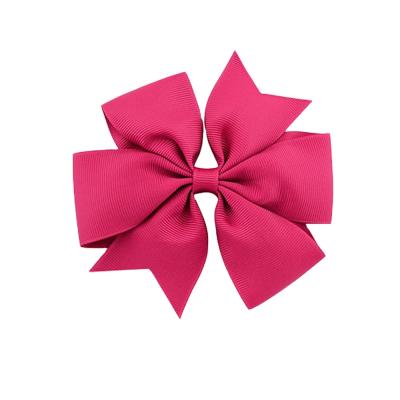 China Custom European and American style grosgrain ribbon bow, handmade baby hair ribbon bows for sale