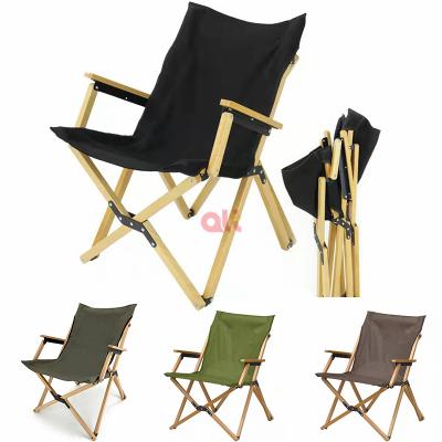 China Foldable Armrest Butterfly Chair Travel Fishing Folding Portable Camp Chair Wooden Outdoor Chair for sale