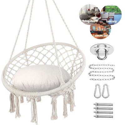 China Universal Outdoor Hammock Chair Macrame Swing Hanging Cotton Rope Adult Swing Chair Hammock Chair Wholesale for sale