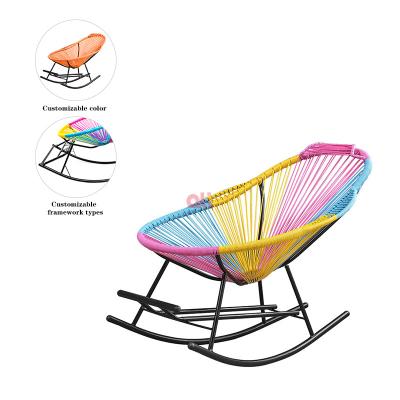 China Comfortable Outdoor Pillow Run Patio Garden Rocker Recliner Chair Sale Acapulco Rattan/Garden Chair For Indoor Balcony Backyard for sale