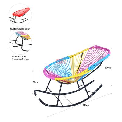 China Outdoor Relaxing Acapulco Rattan Chairs Handwoven Wicker Chair Outdoor Furniture Rattan Rocking Chairs for sale