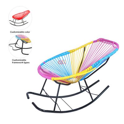 China Wholesale Water Proof Backyard Patio Balcony Acapulco Rocking Chair Indoor Woven Indoor Adult Outdoor Rattan Chair for sale