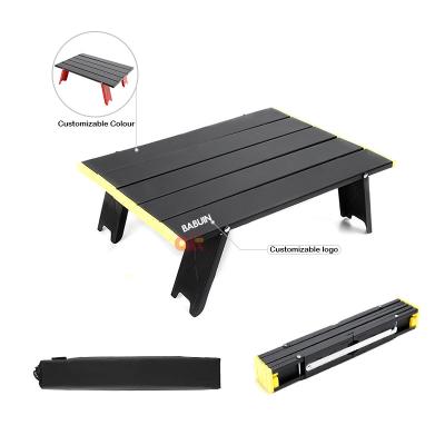 China China Lightweight Portable Factory Small Folding Table Black Roll Up Table Camping Cooking Outdoor Picnic Foldable Table for sale