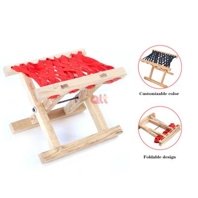 China Cheap modern folding stool foldable wooden/wooden handwork stool small for outing,outdoor,camping for sale