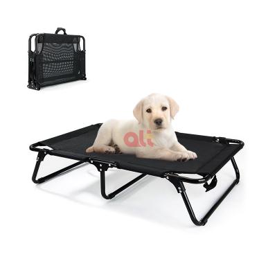 China Universal Collapsible Bed Travel Foldable Pet Dog Bed Pet Cooling Furniture for sale