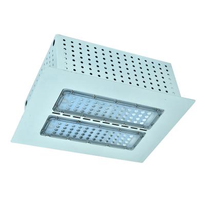 China Super Bright Hotel 100W 150W 200W Ip65 140Lm/W Gas Station Led Canopy Led Gas Station Ceiling Light for sale